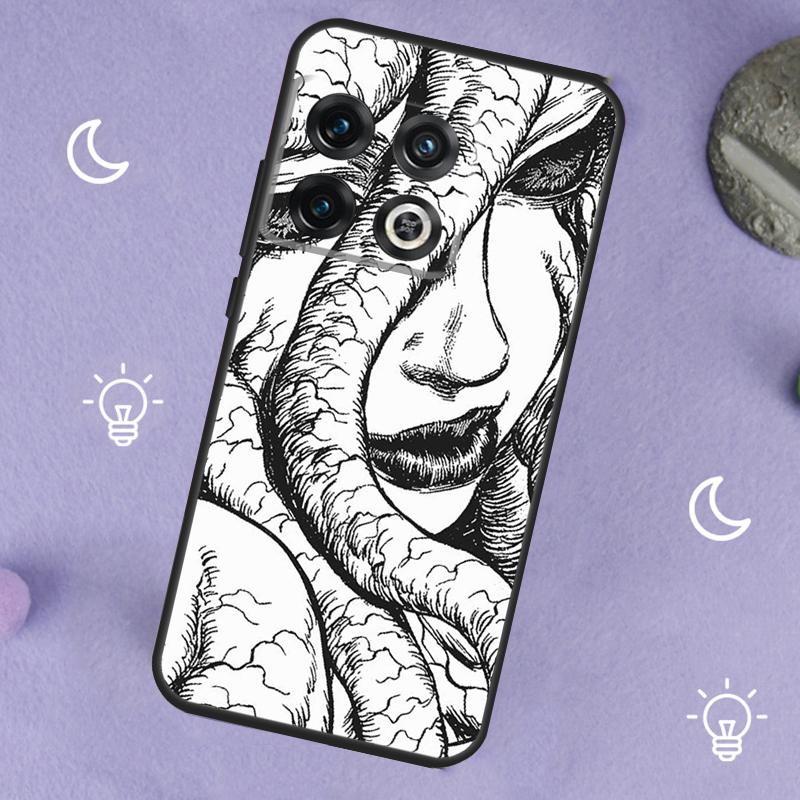 Horror Manga Style For OnePlus Nord 5 CE 2 3 4 Lite N20 N30 Case For OnePlus 15 13 12 11 10 13T 10T 10R 12R 13R