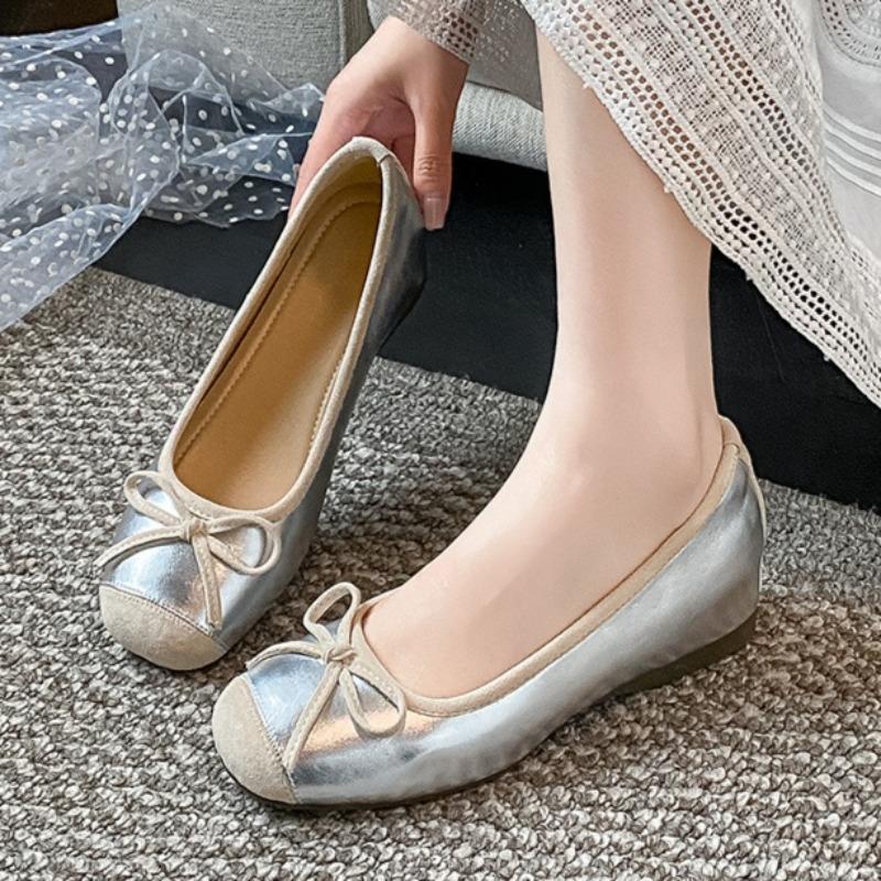 Bow Women Flats Shallow Shoes 2025 Autumn Designer Classical Shoes Fashion Casual Sport Sneakers Elegant Walking Zapatos Mujer