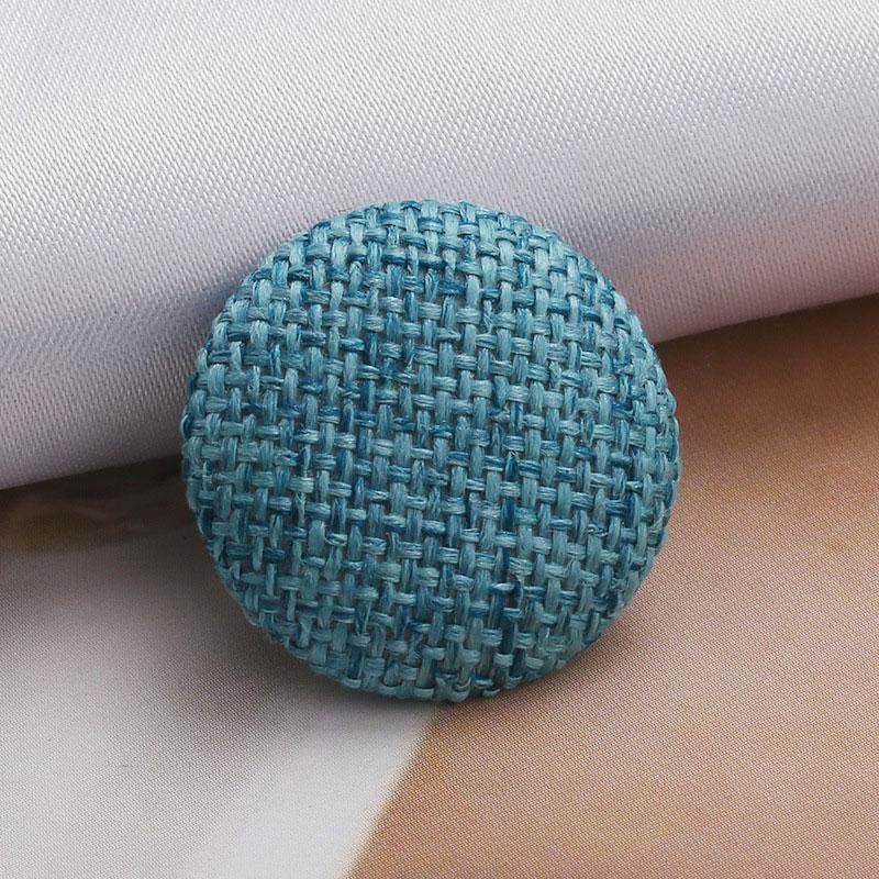 10 шт. декоративные круглые льняные пуговицы для одежды «сделай сам», покрытые тканью, металлические пуговицы