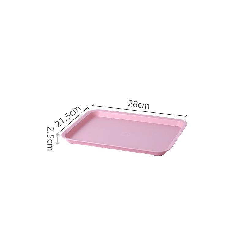 Nordic Plastic Tea Fruit Dessert Serving Tray Rectangular Kitchen Food Cake Plate Dinnerware Table Dining Organizer