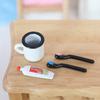 1/12 Dollhouse Simulation Toothpaste Toothbrush Cup Set Dollhouse Mini Bathroom Decoration Dolls House Furniture Accessories