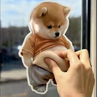 1/5 шт. 3D Милый щенок Наклейка Сжимаемая наклейка Декор для холодильника и стен Силиконовая самоклеящаяся наклейка