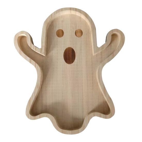 Подносы для сервировки на вечеринку в честь Хэллоуина, тыква, привидение, череп летучей мыши, конфеты, закуски, десертные тарелки, деревянная фермерская тарелка, столовые приборы для вечеринки в честь Хэллоуина