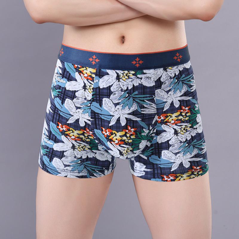 Мужские хлопковые трусы-боксеры - большой размер, молодежные, сексуальные, спортивный стиль