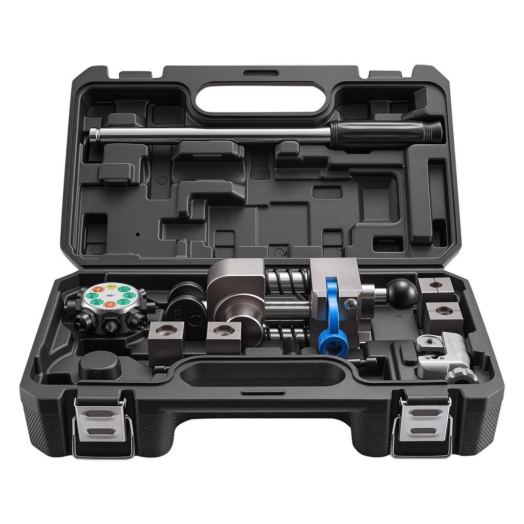 Professional Brake Line Flaring Tool, 45 Degree Double Flare Bubble Flare Tool Kit for 4.76mm, 6.35mm, 7.94mm, 9.52mm Copper Aluminum Thin Steel Tubes