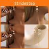 Long Stylish Pearl Earrings For Women Trendy Geometric Chain Dangles