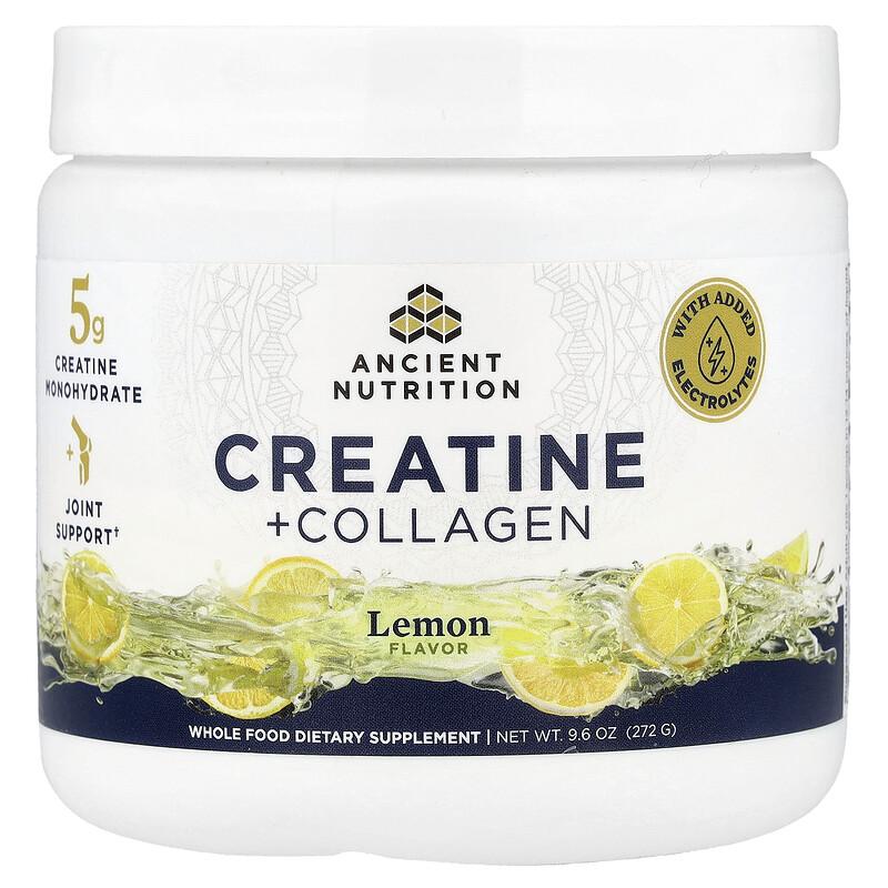 Creatine + Collagen, Lemon, 9.6 oz (272 g)