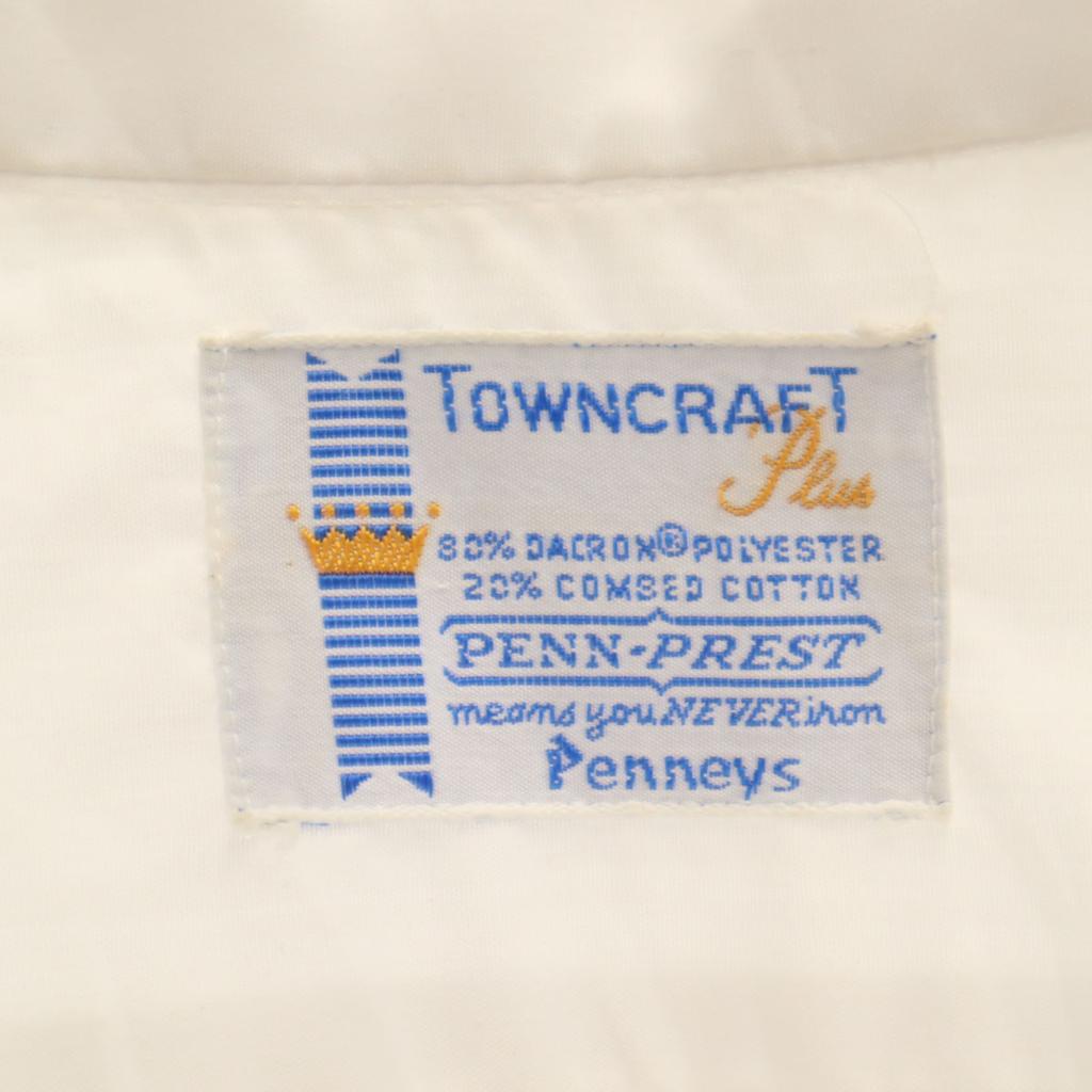 TOWNCRAFT 70-е годы винтажная рубашка с длинным рукавом белая PENNEYS Мужская Б/У