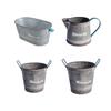 Antique Metal Planter Distressed Iron Bucket Fit for Artificial Plant Floral Arrangements Farmhouses Tabletop Decoration