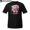Funny Vote T-Shirt – Skeleton Riding Capybara With Flag | Patriotic Animal Tee