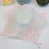 NEW Pink Beads Flowers Embroidery Table Cloth Cover Wedding Party Tablecloth Kitchen Christmas Table Decoration and Accessories