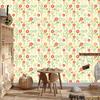Cream and lime flowers wallpaper for living room and bedroom 50x1000
