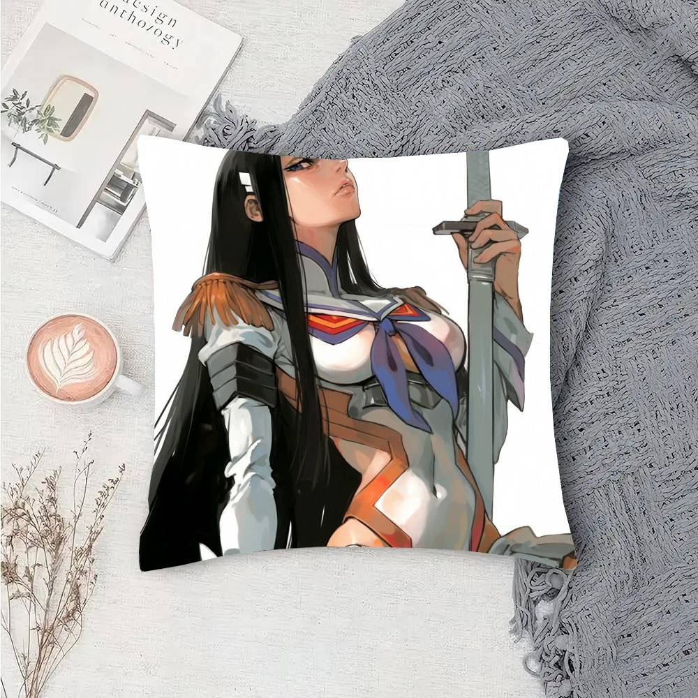 Сацуки Фэнтези Анимация KKill La Kill Наволочка Модная Квадратная Наволочка Спальня Диван Гостиная Декор в Стиле Инстаграм Отдых