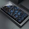 Крутой синий сотовый стеклянный чехол для телефона для Samsung Galaxy S26 S25 S24 S22 S23 Ultra S21 S20 Plus 5G Матовый нескользящий полный чехол