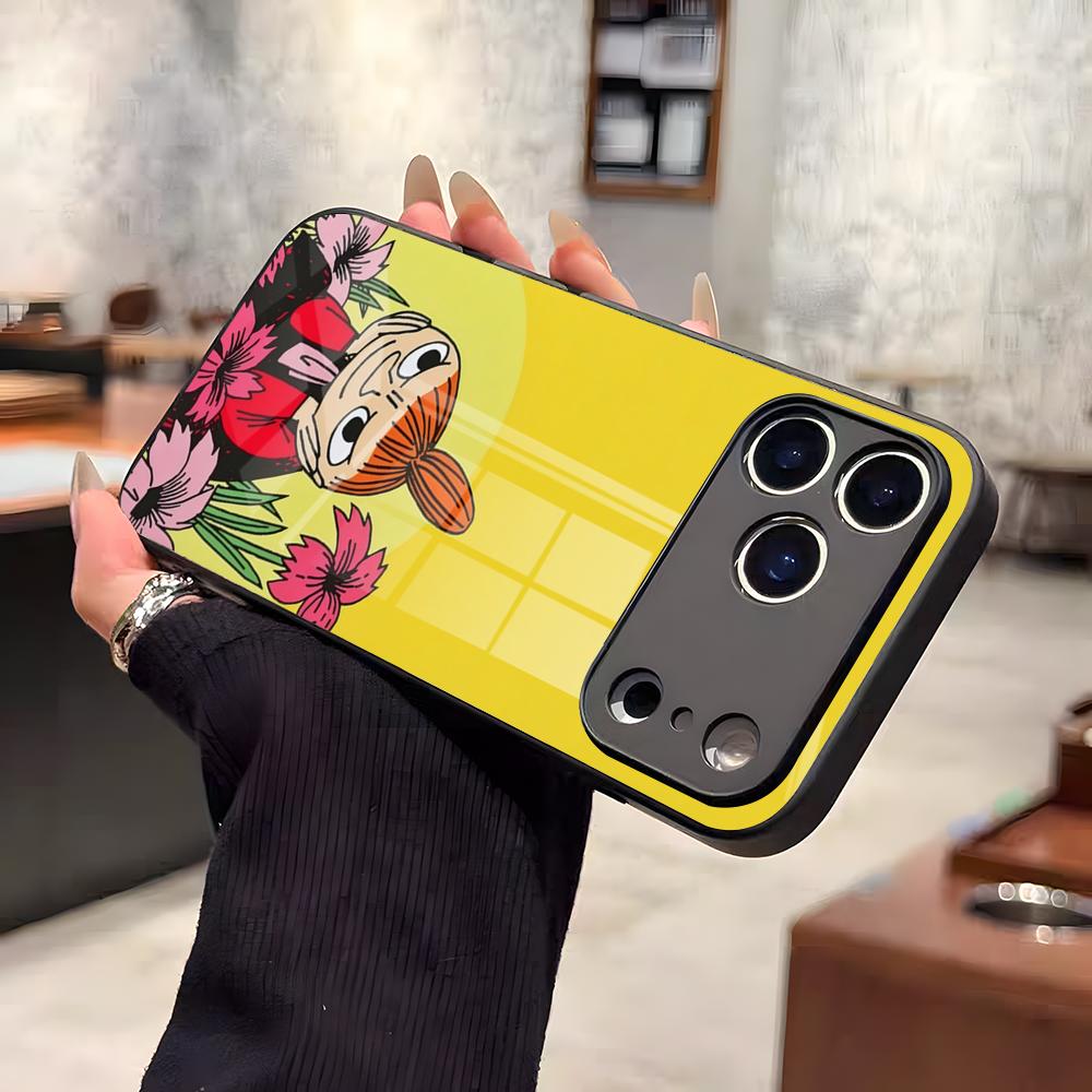 Аниме L-LittleS M-Мой Чехол Для Телефона Для IPhone 17 Air 16 E Pro Max 15 14 13 Mini 12 Pro 11 Max Plus Черный Стеклянный Чехол