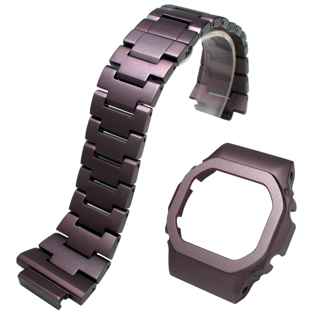 Металлический ремешок для часов с корпусом для совместимости с Casio и моделями Легкий алюминиевый сплав Мужские, G-SHOCK DW-5600, GW-B5600, GB-5600, GWX-5600,