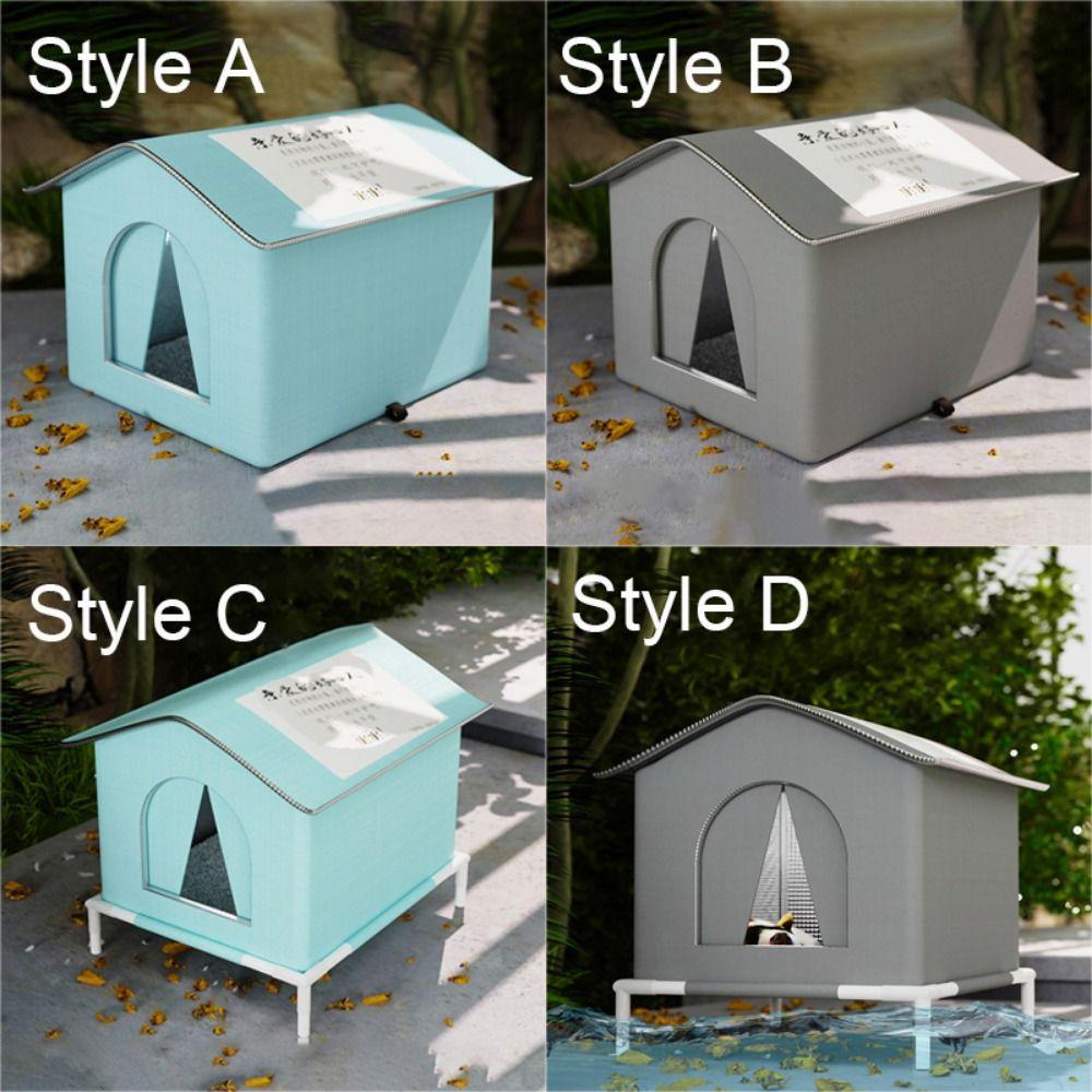 Waterproof Insulated Cat House Foldable Outdoor Pet Tent Feral Cat Shelter Four Seasons