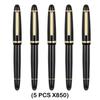 1/5 шт. Перьевая ручка JINHAO X850 Черный корпус Золотой зажим Перо EF/F/M Ираурита для письма Офисные Школьные принадлежности Канцелярские товары