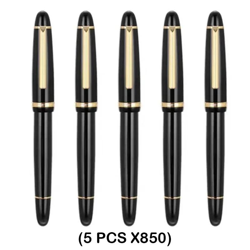 1/5 шт. Перьевая ручка JINHAO X850 Черный корпус Золотой зажим Перо EF/F/M Ираурита для письма Офисные Школьные принадлежности Канцелярские товары