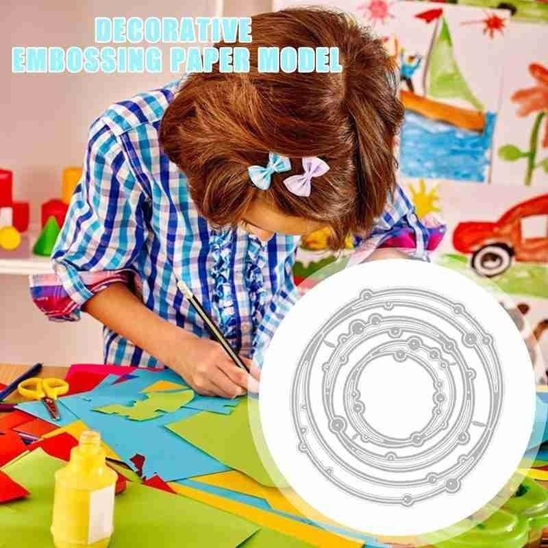 3d пятнистая линия, круглая рамка, металлическая трафареты для штампов для скрапбукинга / фотоальбомов, декоративная бумага для тиснения, ремесло