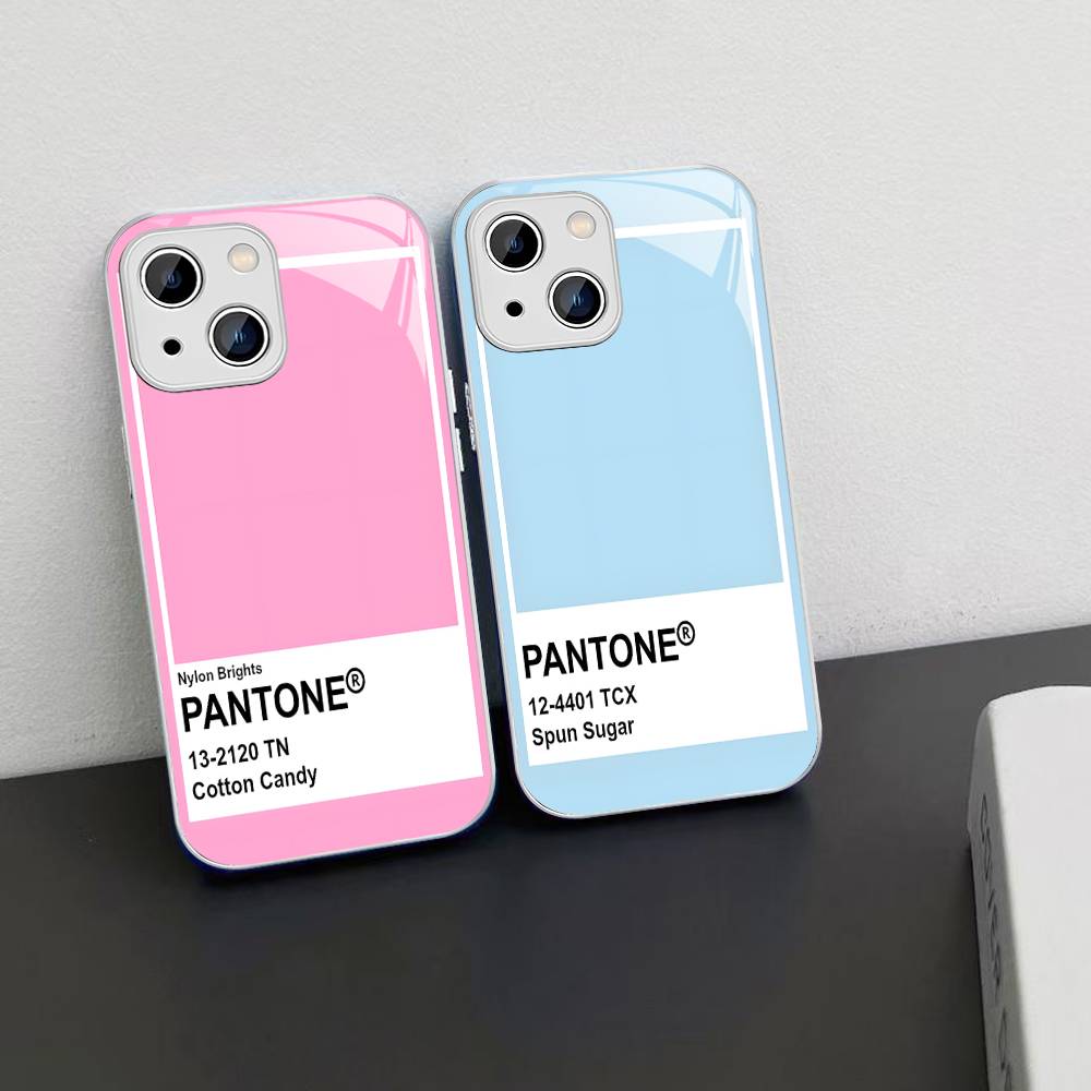 Закаленное стекло Pantone Candy Color для iPhone 14 13 12 11 Pro Mini XS MAX 14Plus X XS XR Fundas