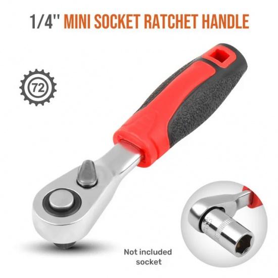 LiTuiLi Мини 1/4 "трещоточный ключ, двухсторонний быстрый шестигранный динамометрический ключ, набор стержней, отвертка, инструмент, головка, трещотка, ручка, гаечный ключ