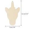 Unfinished Wooden Ornaments Unicorns DIY Blank Christmas Tree Hanging Wood Slices