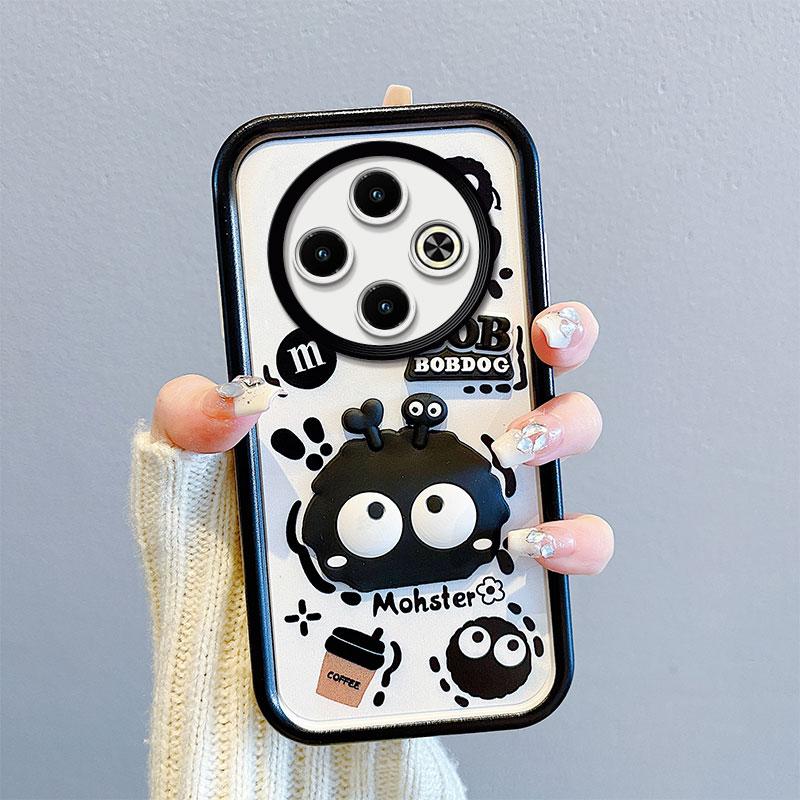 KEYSION Противоударный чехол для TECNO Spark 30C со шнурком, мягкий силиконовый чехол с милой 3D-мультяшной куклой для TECNO Spark 30C