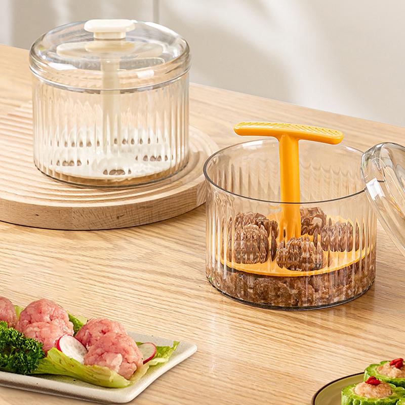 Изготовитель фрикаделек Кухня Экструдированный инструмент для изготовления фрикаделек Frikadeller Maker Форма для фрикаделек Пластиковый полупрозрачный формирователь фрикаделек