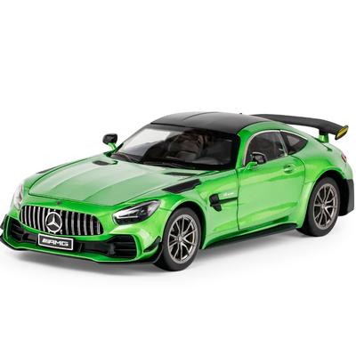 1/18 Benzs-GT GTR Модель гоночного автомобиля из сплава Литая под давлением и игрушечные транспортные средства Металлическая модель спортивного автомобиля Симуляция Звук и свет Детская игрушка Подарок