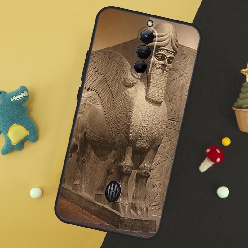 Ламассу Ассирийская Месопотамская Чехол Для ZTE Nubia Red Magic 9 Pro Plus 8 8S Pro Plus 6S 7S 6 7 Pro 5S 6R 5G Чехол Coque