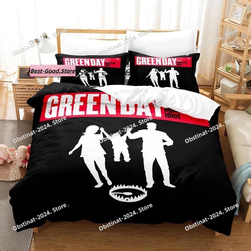 3D Green Day 'AMERICAN IDIOT Комплект постельного белья Пододеяльник Полный Queen King Размер Наволочка Постельное Печатный Взрослый Детская Спальня Односпальный Twin