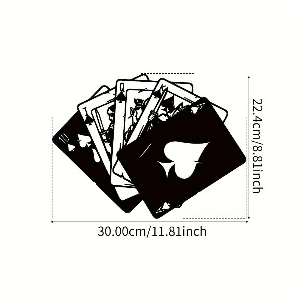 Modern Metal Wall Art - Poker Theme Pattern, Stylish Wall Hanging for Bathroom, Home Office, and Various Wall Décor Needs