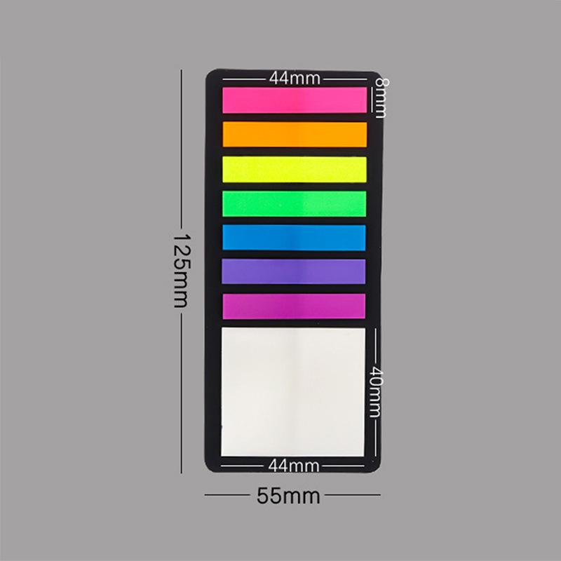 Thin Fluorescent Translucent Strip Marks Teachers Students Use Japanese Stationery Color Sticky Notes