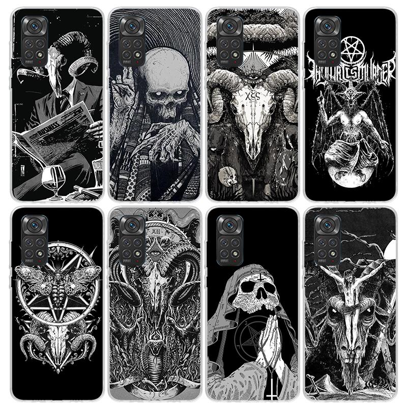 Satanic Goat Satan Devil Phone Case For Xiaomi Redmi Note 15 14 14S 13 12S 12 Pro Plus 11S 11 10S 10 4G Cover 11E 11T 5G Print F