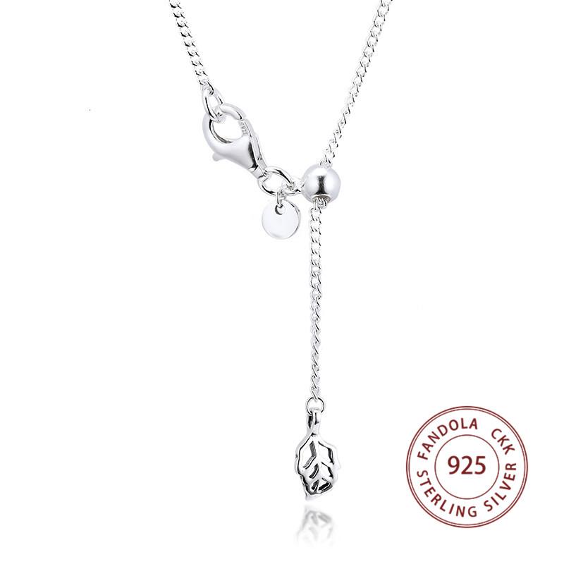 Аутентичные ожерелья из стерлингового серебра 925 пробы с дубовым листом для женщин, ожерелья и подвески S925, ювелирные изделия Collier Femme