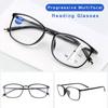 3 I N 1 Multifocal Reading Glasses for Men Women Anti-Blue Reading Glasses To Look Far and Near HD Smart Reading Glasses Eyewear with Grade
