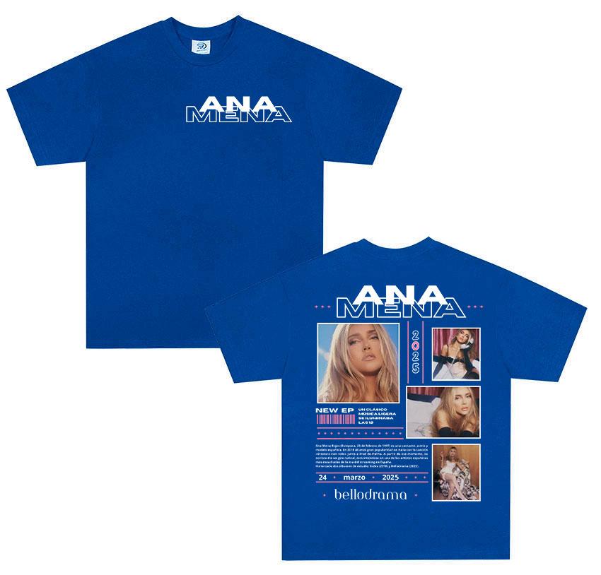 Singer ANA UnisexA Tour 2025 new album T Shirt Unisex Womens 100 Cotton Oversized Tshirts Retro Aesthetic Fashion Tshirt Streetwear