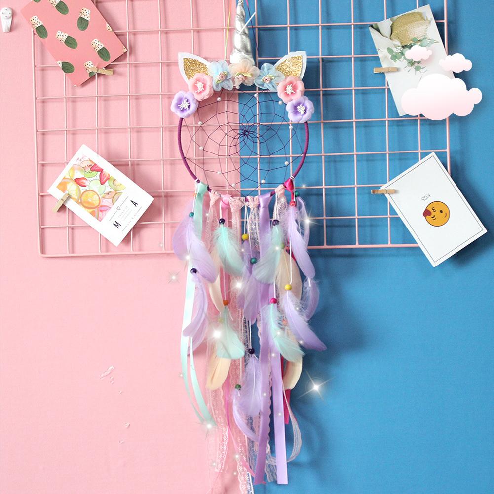 Flower Wall Hanging Decoration Colorful Flower Dream Catcher Flowers Dreamcatcher for Girls Bedroom for Girls Birthday Gifts