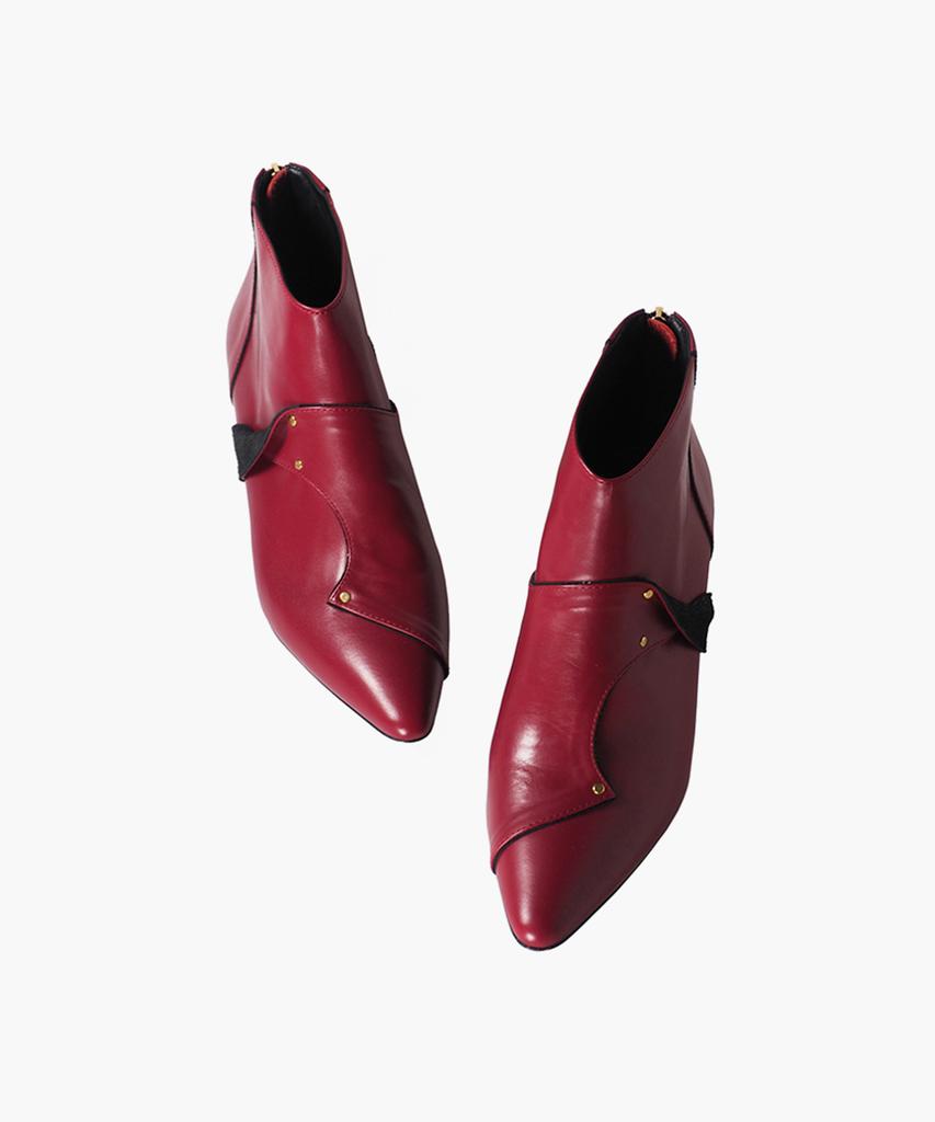 Heedimensional Solmobica Booties Blood Red & Black