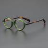 Oval Glasses for Women Retro Acetate Vintage Glasses Frame Optical Round Men Female Brown Green Clear Lens Unisex
