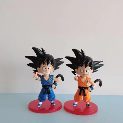 Аниме Dragon Ball Детство Синее Пальто Гоку Коллекционная Модель Украшение для Торта Статуэтка в Машину Детская Игрушка Кукла Рождественский Подарок