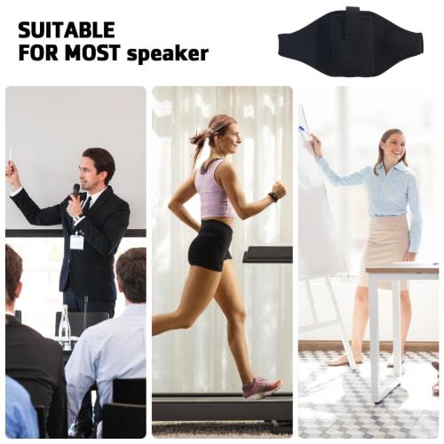 Kisangel Adjustable Microphone Waist Belt, Microphone Bag, Microphone Holder Pack, Absorbent Belt, Waistband for Workouts