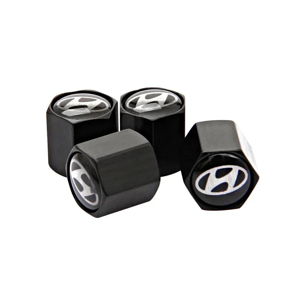 4pcs Car Wheel Valve Caps Tire Stem Dust Cover for Hyundai Elantra Accent Sonata I35 I20 I30 Azera Santa Genesis Tiburon Styling E3