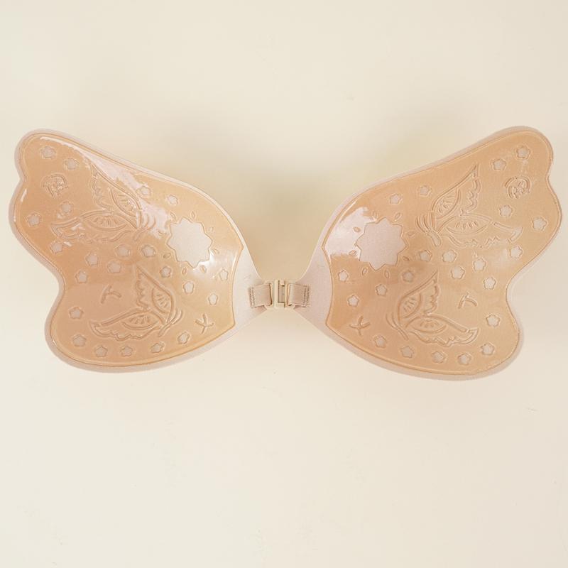 Женские невидимые бюстгальтеры, наклейки на грудь с бабочкой, бесшовный бюстгальтер с застежкой спереди, бюстгальтер пуш-ап без бретелек, нижнее белье
