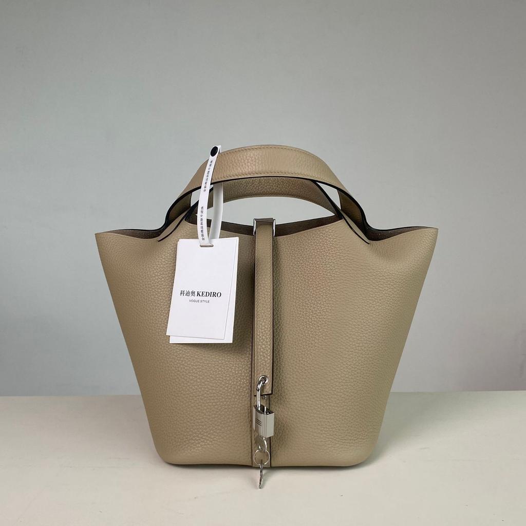 KEDITRO Picotingbo Half Hand Wax Thread Bucket Handheld Женская сумка Модная и простая корзина для овощей 22 см