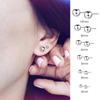 Fashion Gold Color Stainless Steel Women Jewelry Classic Earrings Stud Earrings Ear Stud Small Ball
