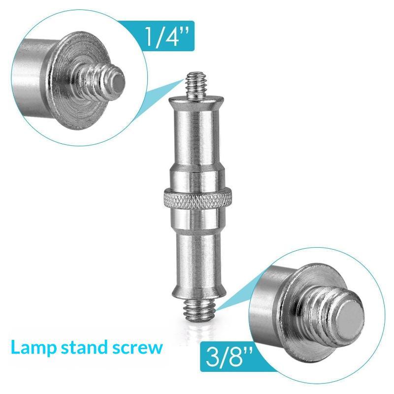 Stainless Steel Double Head Screw Adapter Anti-Oxidation Durable Thread Adapter for Camera Tripod Phone Holder Mount