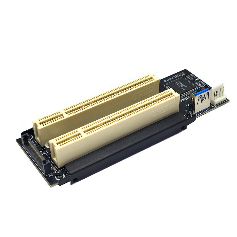 PCIe to Dual PCI Slot Adapter for Sound Cards and Parallel Port Cards
