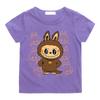 Labubu PlushToy T-shirt 100%Cotton Cute Boys/Girls Cartoon Tee-shirt Children Kids Funko Tshirt Camisetas Casual Soft Kawaii Top